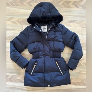 Navy blue girls puffer coat size EU140/US Youth 10